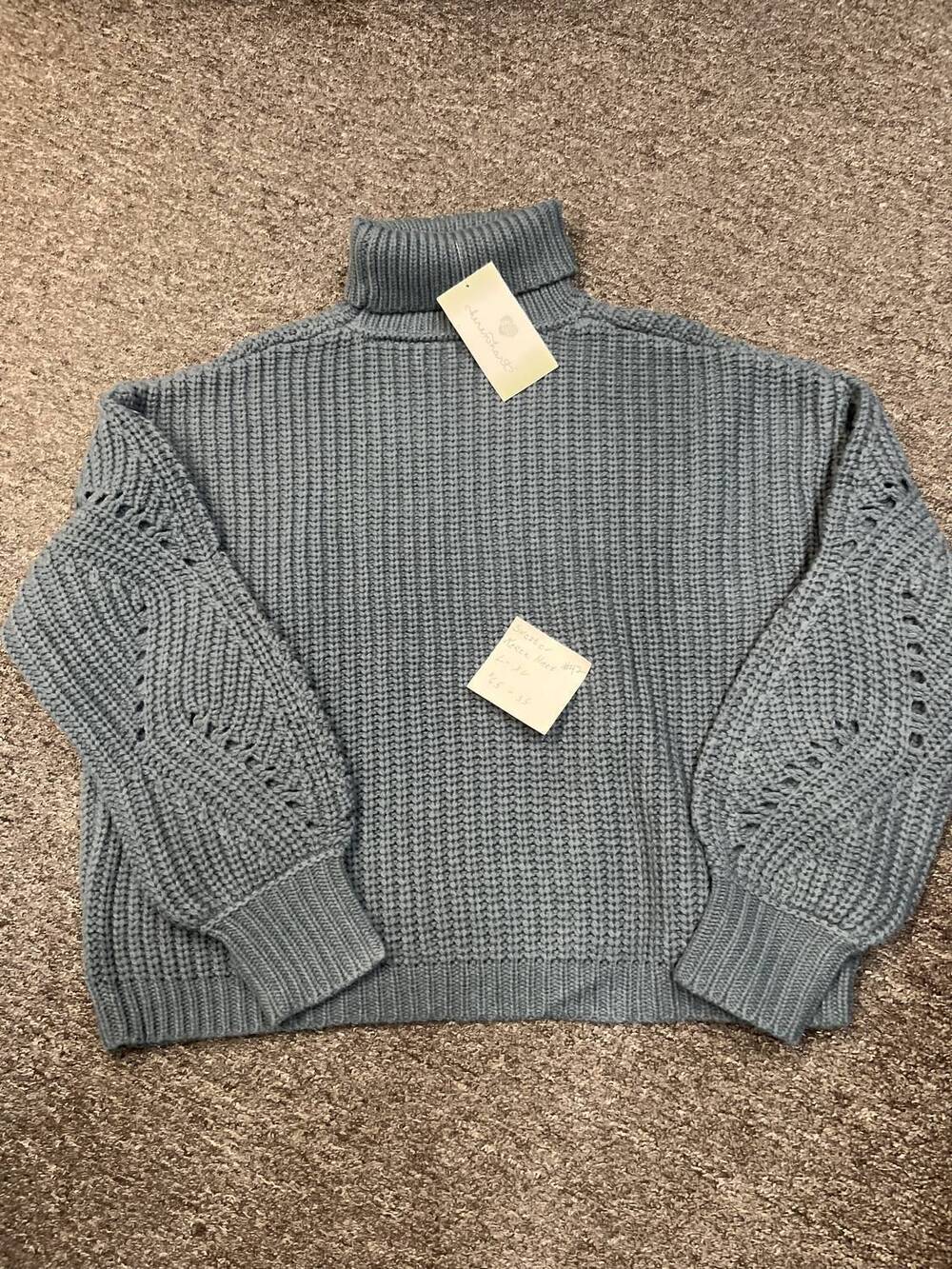 NEW KEREN HART women's turtleneck sweater in teal